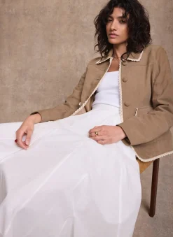 Outlet Suede Crochet Trim Jacket Jackets|Leather & Suede Jackets
