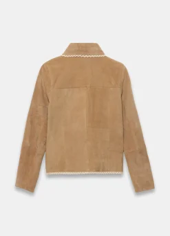 Outlet Suede Crochet Trim Jacket Jackets|Leather & Suede Jackets