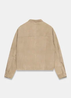 Discount Suede Cropped Pilot Bomber Jacket Jackets|Leather & Suede Jackets