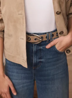 Sale Suede Eyelet Belt Belts