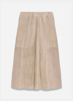 Outlet Suede Godet Midi Skirt Midi Skirts|Skirts