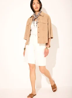 New Suede Oversized Shirt Shirts & Blouses