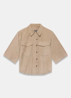 New Suede Oversized Shirt Shirts & Blouses