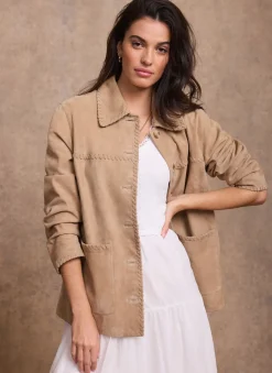 Best Suede Stitch Shacket Jackets|Leather & Suede Jackets