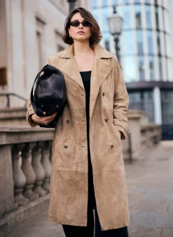 New Suede Trench Coat Jackets