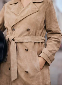 New Suede Trench Coat Jackets
