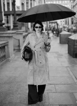New Suede Trench Coat Jackets