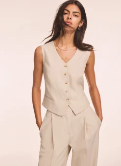 Sale Neutral Tailored Waistcoat Waistcoats