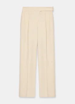 Neutral Tapered Buckle Detail Trousers Trousers
