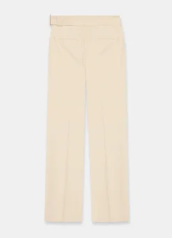 Neutral Tapered Buckle Detail Trousers Trousers