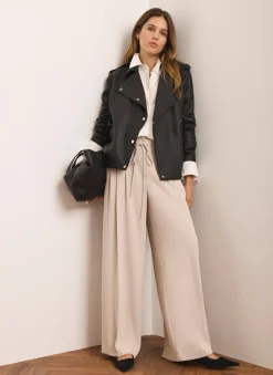 Best Tie Waist Wide Trousers Wide Leg Trousers|Trousers