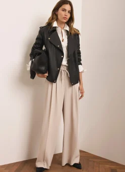 Best Tie Waist Wide Trousers Wide Leg Trousers|Trousers