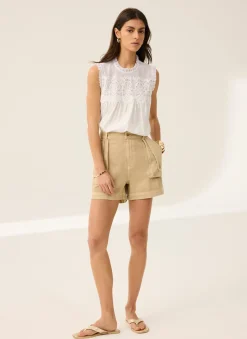Sale Utility Denim Shorts Wide Leg Trousers|Shorts