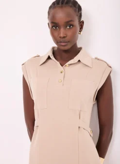 Utility Midi Dress Midi Dresses|Shirt Dresses