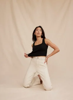 Sale Wash Relaxed Bootcut Patch Pocket Jeans Jeans|Flared Jeans