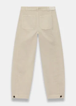 Best Neutral Washed Barrel Leg Chino Trousers Trousers