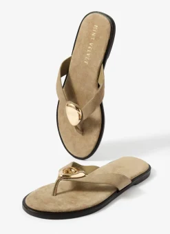 Clearance Nova Suede Flip Flop Sandals Sandals