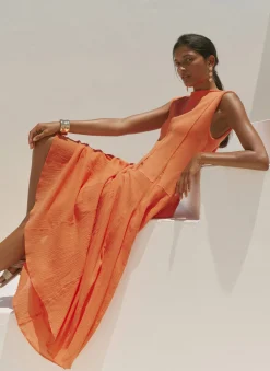 Hot Cotton Blend Drop Waist Maxi Dress Summer Dresses|Maxi Dresses