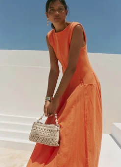 Hot Cotton Blend Drop Waist Maxi Dress Summer Dresses|Maxi Dresses
