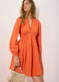 Hot Cotton Cheesecloth Mini Dress Summer Dresses|Mini Dresses