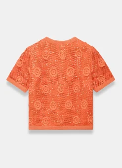 Best Cotton Sequin Flower Crochet Top All Tops|Tops