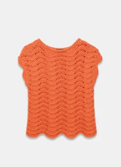 Online Embellished Crochet Knit Top Knitted Tops|Knitted Tops