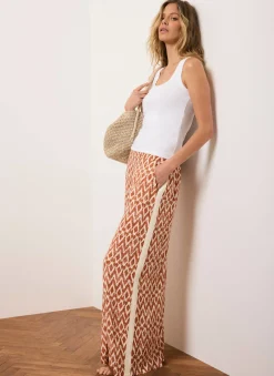 Discount Geo Print Wide Leg Trousers Wide Leg Trousers|Trousers