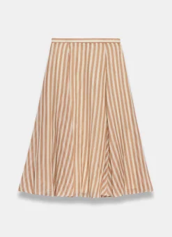 New Striped A Line Midi Skirt Midi Skirts|Skirts