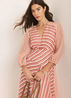 Online Striped Panelled Maxi Dress Maxi Dresses