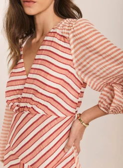 Online Striped Panelled Maxi Dress Maxi Dresses