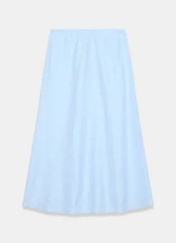 Pale Linen Bias Midi Skirt Midi Skirts|Skirts