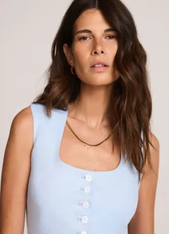 Best Pale Linen Blend Peplum Waistcoat Waistcoats