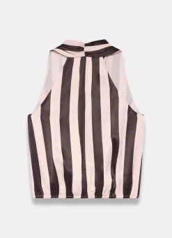 Sale Pink & Striped Wrap Top All Tops|Tops