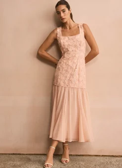 Best Pink Floral Texture Maxi Dress Occasion Dresses|Occasion Dresses