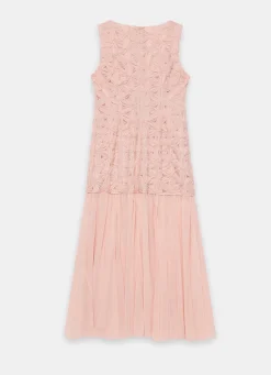Best Pink Floral Texture Maxi Dress Occasion Dresses|Occasion Dresses