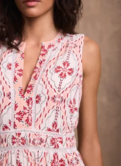 Online Pink Geo Print Maxi Dress Summer Dresses|Maxi Dresses
