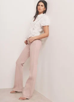 Online Pink Patch Pocket Flared Jeans Jeans|Flared Jeans