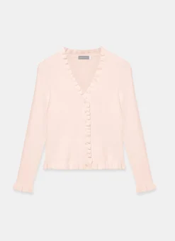 Online Pink Ruffle Detail Cardigan Cardigans|Jumpers & Cardigans