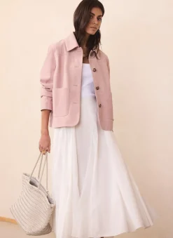 Outlet Pink Suede Jacket Jackets|Leather & Suede Jackets