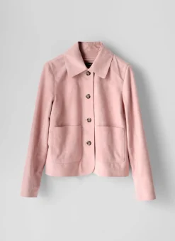 Outlet Pink Suede Jacket Jackets|Leather & Suede Jackets