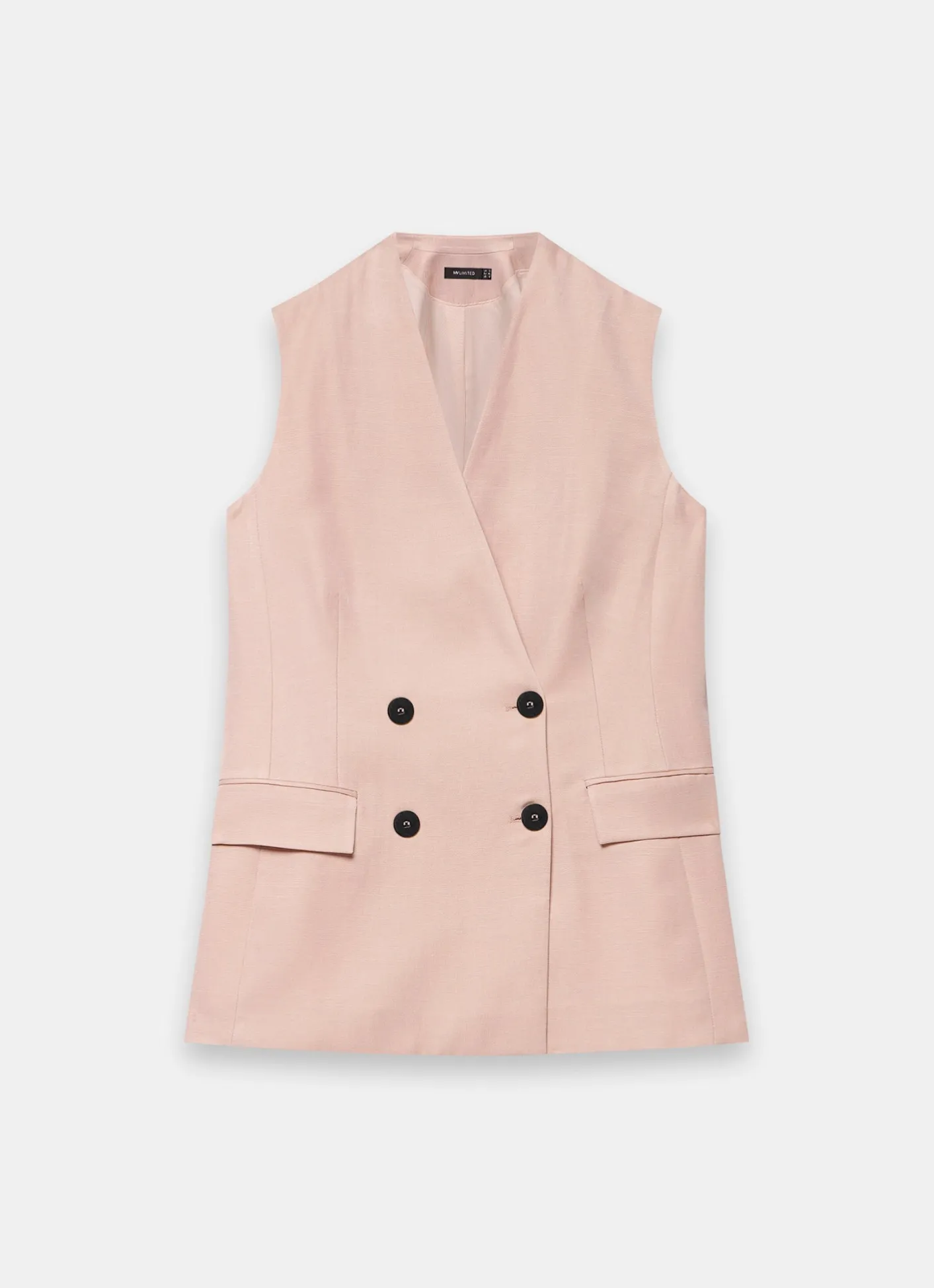 Outlet Pink Tailored Longline Waistcoat Waistcoats
