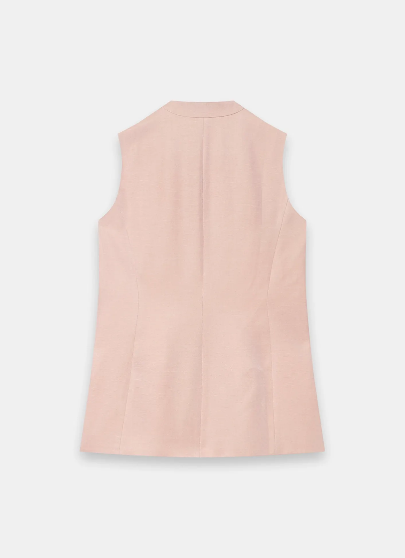 Outlet Pink Tailored Longline Waistcoat Waistcoats