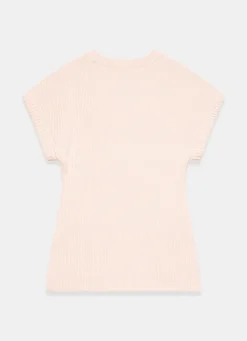 New Pink Wool Blend Longline Knit Top Knitted Tops|Knitted Tops