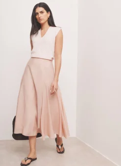 Best Pink Wool Blend Sleeveless Knit Top Knitted Tops|Knitted Tops