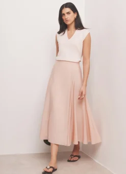 Best Pink Wool Blend Sleeveless Knit Top Knitted Tops|Knitted Tops