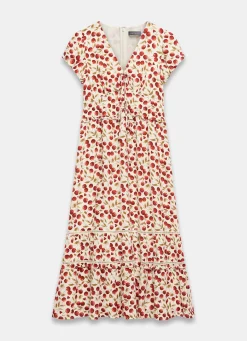 New Cherry Print Midi Dress Summer Dresses|Midi Dresses
