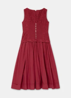 Outlet Cotton Broderie Midi Dress Summer Dresses|Midi Dresses
