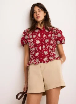 New Cotton Broderie Shirt Shirts & Blouses