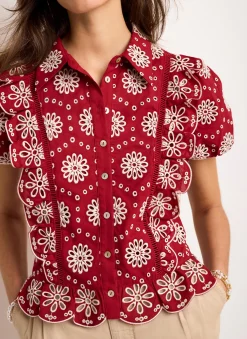 New Cotton Broderie Shirt Shirts & Blouses