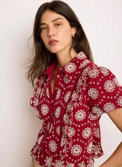 New Cotton Broderie Shirt Shirts & Blouses